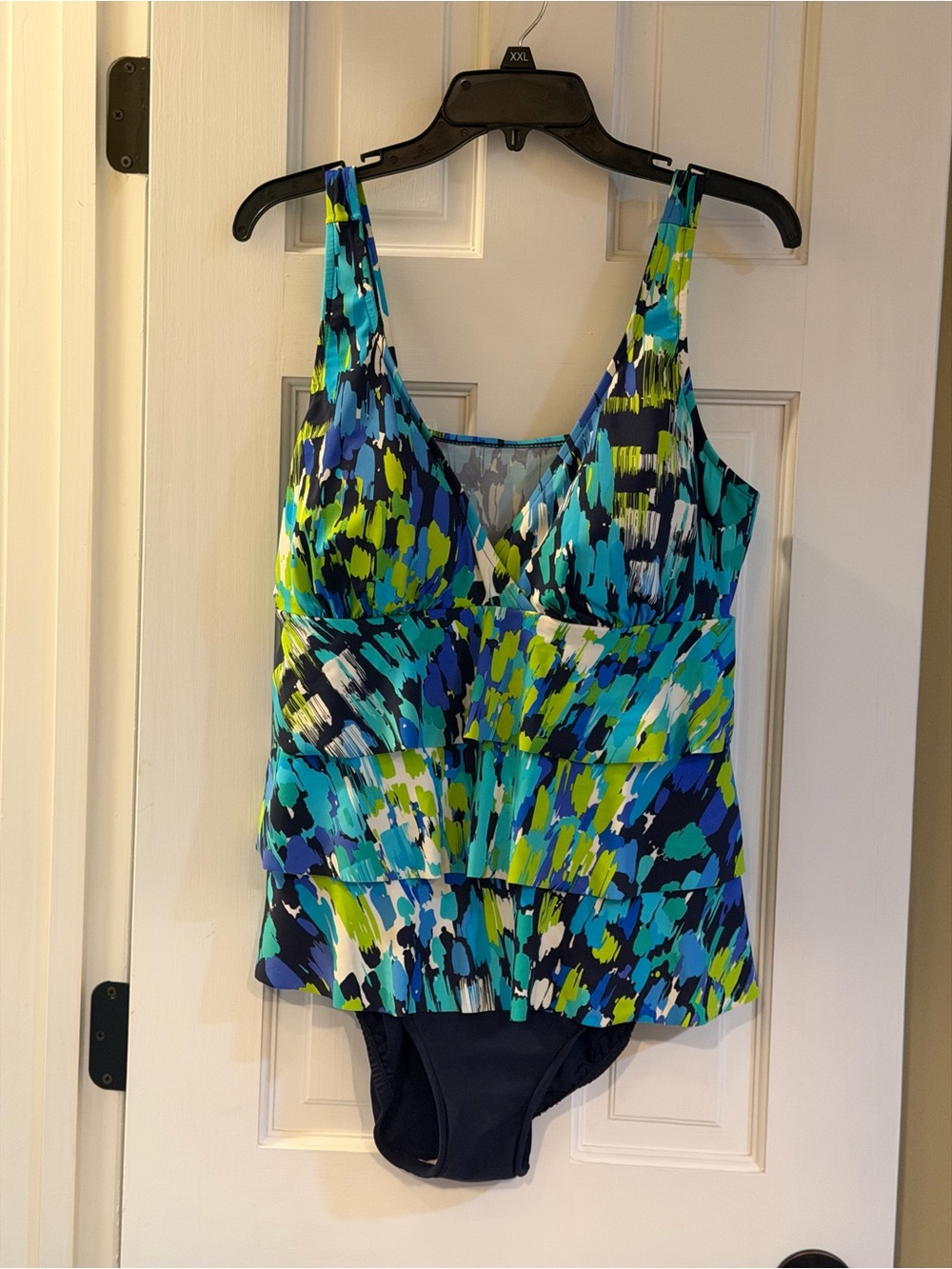 Tropical Escape Blue Green Printed Tankini Camisole